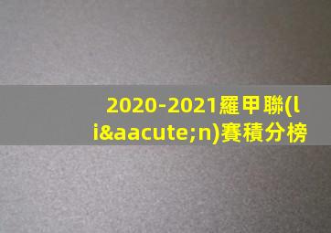 2020-2021羅甲聯(lián)賽積分榜