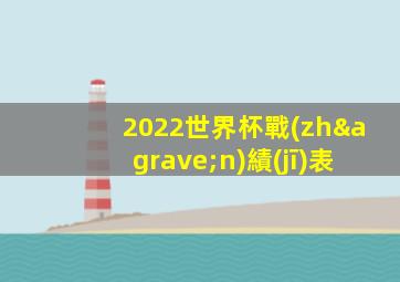 2022世界杯戰(zhàn)績(jī)表