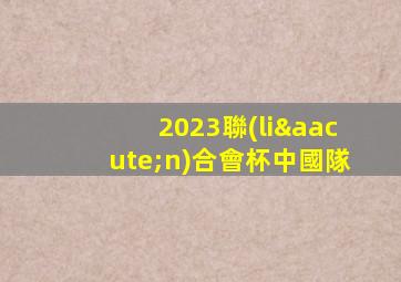 2023聯(lián)合會杯中國隊