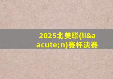 2025北美聯(lián)賽杯決賽
