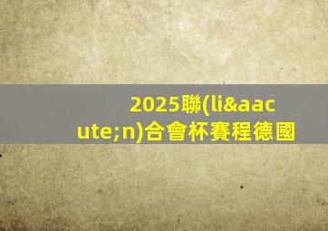 2025聯(lián)合會杯賽程德國