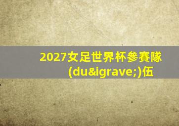 2027女足世界杯參賽隊(duì)伍