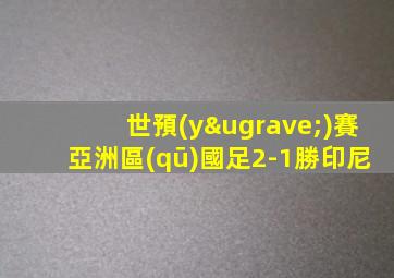 世預(yù)賽亞洲區(qū)國足2-1勝印尼