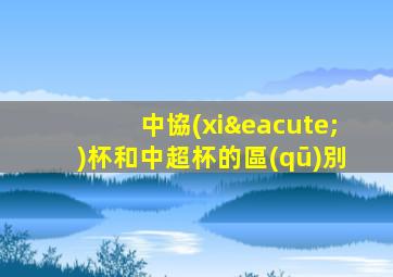 中協(xié)杯和中超杯的區(qū)別