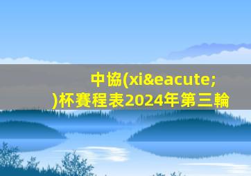 中協(xié)杯賽程表2024年第三輪