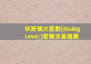 休斯頓火箭對(duì)密爾沃基雄鹿