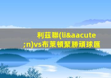 利茲聯(lián)vs布萊頓聚勝頑球匯