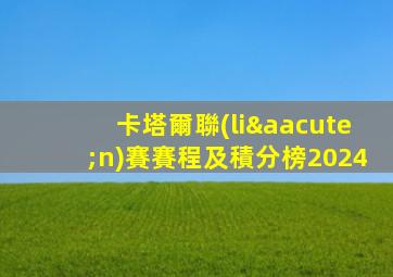 卡塔爾聯(lián)賽賽程及積分榜2024