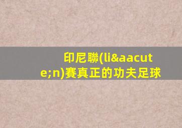 印尼聯(lián)賽真正的功夫足球