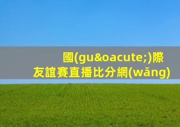 國(guó)際友誼賽直播比分網(wǎng)