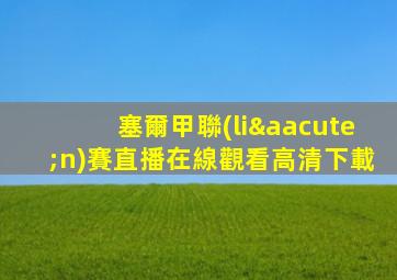 塞爾甲聯(lián)賽直播在線觀看高清下載