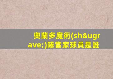 奧蘭多魔術(shù)隊當家球員是誰