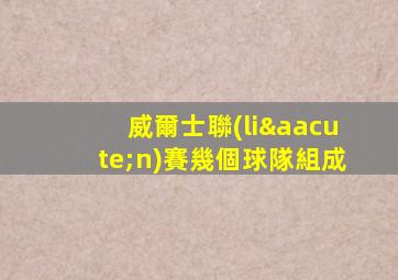 威爾士聯(lián)賽幾個球隊組成