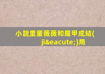 小說里童薇薇和羅甲成結(jié)局