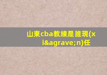 山東cba教練是誰現(xiàn)任