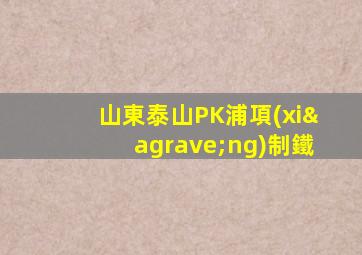 山東泰山PK浦項(xiàng)制鐵