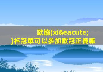 歐協(xié)杯冠軍可以參加歐冠正賽嘛