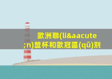歐洲聯(lián)盟杯和歐冠區(qū)別