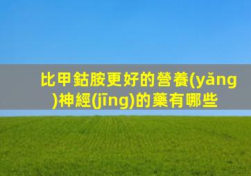 比甲鈷胺更好的營養(yǎng)神經(jīng)的藥有哪些