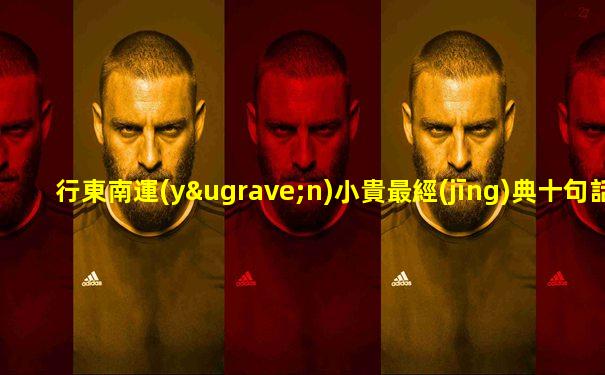 行東南運(yùn)小貴最經(jīng)典十句話