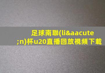 足球南聯(lián)杯u20直播回放視頻下載