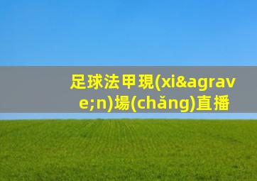 足球法甲現(xiàn)場(chǎng)直播