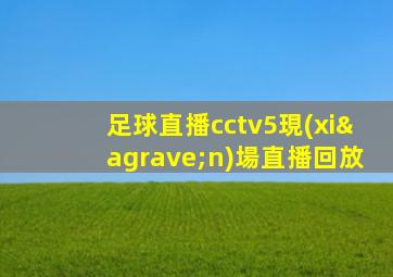 足球直播cctv5現(xiàn)場直播回放