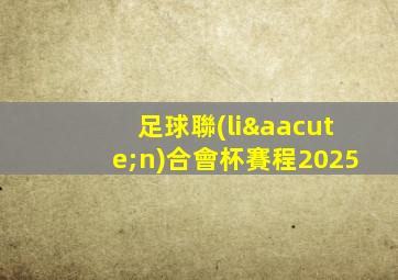 足球聯(lián)合會杯賽程2025