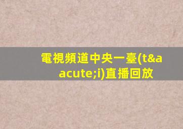 電視頻道中央一臺(tái)直播回放