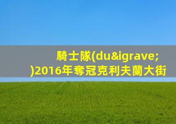 騎士隊(duì)2016年奪冠克利夫蘭大街